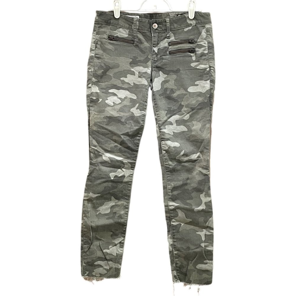 Women's GAP 1969 Camouflage Green Camo Jeans Always Skinny Size 26